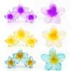 WHAVEL 6PCS Flower Claw Clips Hawaiian Flower Hair Clips Strong Hold Claw Clips for Thick Hair Summer Cute Hair Clips Beach Hair Accessories for Women (C)