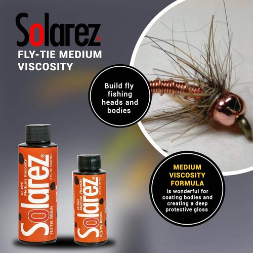 SOLAREZ Medium Formula Fly Tying Resin - 0.5 oz, Clear, Non Yellowing, Eco Friendly, Made in USA