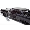 All Star Toys 1964 Chevy Impala Black with Custom Deep Dish Wheels 1/24 Diecast Model Blacked Out Lowrider Motormax Exclusive 73259