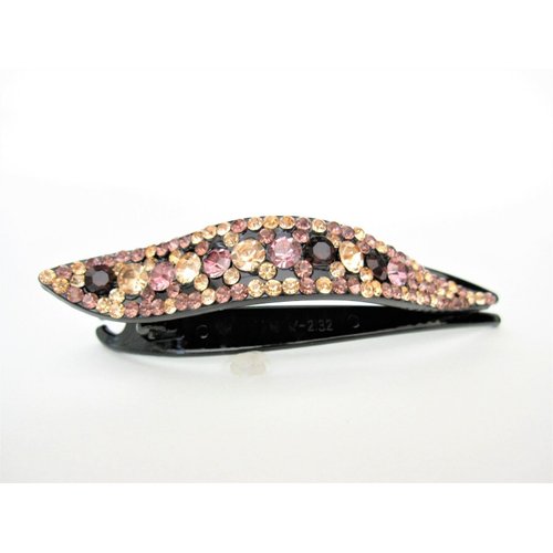 Lavender purple pink crystal acrylic alligator hair claw clip clamp