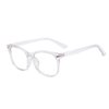 MAXJULI Fake Glasses with Cute Nerd Frame Reading/Gaming/TV/Phones Glasses for Women Men (Transparent)