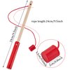 Sumind 4 Pieces Wooden Magnetic Fishing Poles Magnet Fishing Rods Magnetic Fishing for Pool Activity Accessory