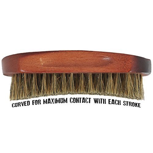 BoarKlawz 100% Natural Boar Bristles for Easy Grooming - Facial Care Hair Comb for Beards Mustaches and wave brush. Soft to Medium stiffness. Not too hard not too soft 360