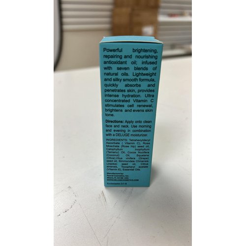 Deluge Vitamin C Face Treatment Oil - Brightening And Repairing Oil- Rosehip Oil, Squalane, Coconut Oil, Grapeseed Oil, Jojoba Oil, Vitamin C Skin Oil, Vitamin E. Net Wt. 30 Ml