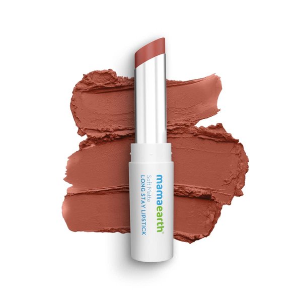 Mamaearth Soft Matte Hydrating Lipstick (09 - Honey Blush) | 12-Hour Long Stay Lightweight Formula | Waterproof & Non-Drying | Smooth Matte Finish | 0.12 Oz (3.5g)