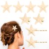 8pcs Starfish Hair Clips, Mermaid Hair Accessories for Girls Women Sea Star Hair Pins Seashell Hair Clips Resin Pretty Starfish Hairpin Barrette Sea Shell Hair Accessories Headpieces Hair Pins