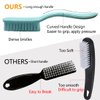Nail Brush Foot Brush Curved Handle Grip Hand Fingernail Scrub Brush Home Laundry Cleaning Shoes Clothes Toes Nails Feet Scrubber,4 PCS