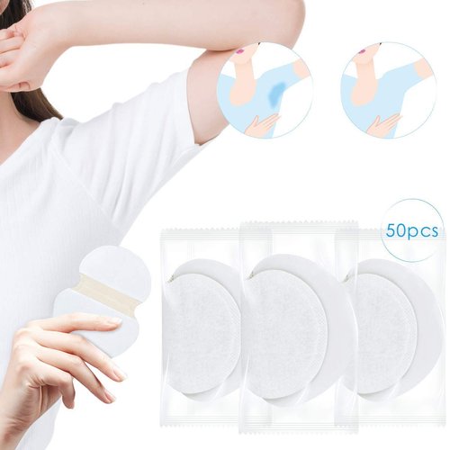 Gospire 50 pcs (25 Pair) Disposable Underarm Pads Armpit Sweat Pads Perspiration Pads Shield Absorbing Anti Perspiration Odor Sheet for Women