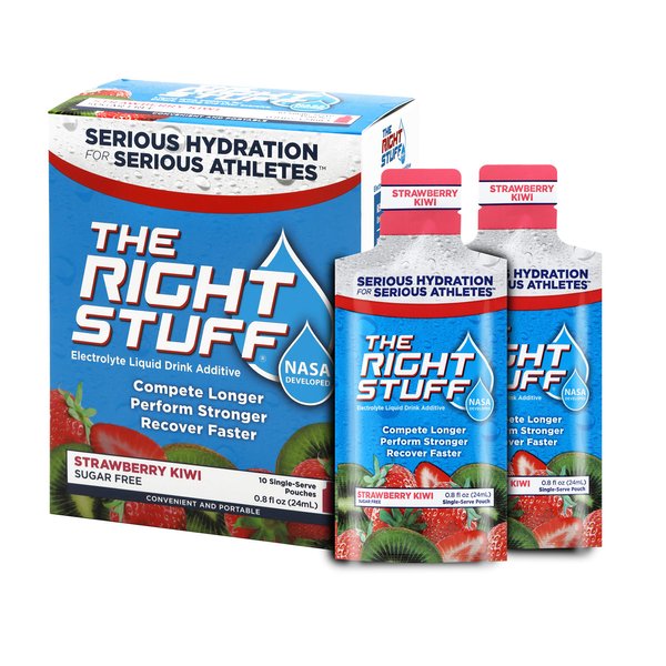 The Right Stuff electrolyte drink concentrate - 10 Pouch Box - Strawberry Kiwi