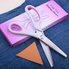 Long Ying Strong and Sharp Pinking Shears for Fabric Soft Grip Right and Left Handed Pinking Shears 9.2inch (Serrated 5mm)