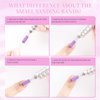 heemeei Small Sanding Bands for Nail Drill, 100Pcs Mini Sanding Bands 180 Medium Grits with Upgrade Design 3.1mm Mandrel Bits for Acrylic Nails Gel Manicures and Pedicure (Purple)