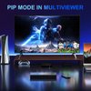 4K HDMI Multiviewer Switch 4x1 with PIP, PORTTA Quad Multi Viewer Seamless Switcher 4 in 1 Out with Toslink, 3.5mm Audio Output Support 4K 30Hz, 6 Viewing Modes, Downscaler, Compatible with PS4 Xbox
