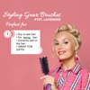 Styling Gear Detangling Hair Brush Nylon Bristles 7 Row Teasing Womens Brush For Thick Hair Small Travel Hairbrush Brush For Hair 2 Pcs. (Lavender)
