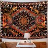 Fowocu Orange Sun and Moon Tapestry Wall Hanging, Indie Hippie Mandala Cool Wall Tapestries, Aesthetic Tapestry for Bedroom Living Room Dorm (Orange, 30'' × 40'')