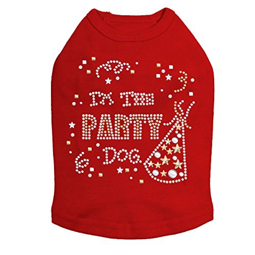 Party Dog Dog Shirt XL RED