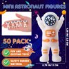 Sonwyoung 50 Pcs Mini Astronaut Figurines Miniature Astronaut Toys Rubber Tiny Astronauts Cake Topper Space Astronaut Party Favors for Christmas Space Birthday Gifts Goodie Bag Piñata Stuffers