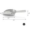 New Star Foodservice 34622 Cast Aluminum Flat Bottom Utility Scoop, 1 oz., Extra Small Size, Silver (Hand Wash Only)