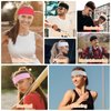 Mabor 6 Pcs Cloth Headbands for Women Pink Hair Bands for Women Non Slip Yoga Elastic Head Bands Sweat Hairbands Cute Hair Wrap Workout Hairbands Girls Accessories for Women
