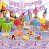 122Pcs Mermaid Birthday Decorations Party Supplies, Party Favors Disposable Dinnerware Set Including Tablecloth, Banner, Plates, Cups, Napkin, Fork, Ocean Party Decorations Serves 24 Guest