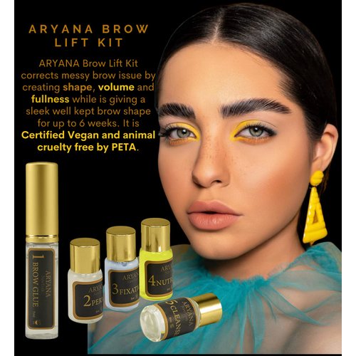 ARYANA NEW YORK Eyebrow Lamination Kit | At Home DIY Perm For Your Brows | Instant Professional Lift For Fuller Eyebrows | Brow Brush And Micro Brushes Added