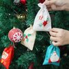 24 Pieces Christmas Countdown Bag with Drawstrings Small Christmas Gift Goody Bags for Xmas Holiday New Year Party Favors Supplies, 24 Designs Advent Calendar Bags