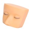 HURRISE Makeup Mannequin Head with 3 Layer Lashes, Soft Silicone Training Mannequin Face, and Wide Use Lash Extension Practice, Lash Extension Practice (Yellow Skin)