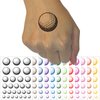 Golf Ball Sports Temporary Tattoo Water Resistant Fake Body Art Set Collection - Red (One Sheet)