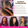 Deep Wave U Part Human Hair Wig Curly U Part Wigs Glueless Human Hair wigs for Black Women None Lace Front Wigs Full Head Clip In Half Wig UPart Hair Extension Natural Color 180% Density 16 Inch