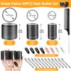 Qinzave 39PCS Self Grip Curlers 3 Sizes - Black 2.5in, 1.9in, 1.4in Rollers with Duckbill Clips for Long, Medium, Short, Thick, Fine Hair Volume and Bangs