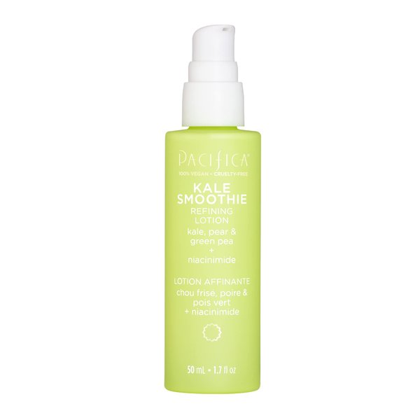 Pacifica Beauty Kale Smoothie Refining Lotion, Skincare, Face Moisturizer, Niacinamide, Vitamin C and E, Minimize Pores, Face Serum, For All Skin Types, Oily, Combination, Vegan, 1.7 fl oz (1 Count)