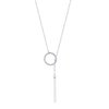 FOCALOOK Long Necklaces for Women Drop Vertical Bar Pendant Lariat Y Necklace 28inch/73cm