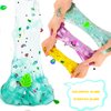 8 Pack Jelly Cube Slime Kit, Scented Crunchy Slimes, with Peach, Avocado, Watermelon ect Slime Charms, DIY Crystal Slime Party Favors for Kids Girls Boys