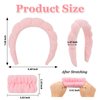 Casoty 3 Pcs Terry Cloth Headband Face Wash Headband and Wristband Set, Skin Care Headbands, Hair Band Spa Headband and Wristband Set, Makeup Headband for Face Washing Shower Yoga