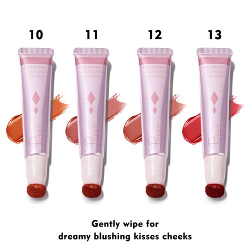 Liquid Highlighter Beauty Wand, 13 Colors, Creamy Soft Texture Face Highlighter for Natural Matte Finish, Long Lasting, Blendable Highlighter Stick Makeup with Cushion Applicator, 11,0.68 Fl Oz