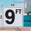 MOLESS 9FT Pool Depth Marker Stickers – 6x6″ Anti-Slip Vinyl Tile Stickers for Swimming Pool Safety Signs, Adhesive Pool Depth Markers for Decks, 9 FT (1 Pack)