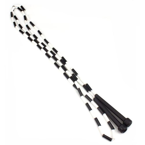Black and White 7-foot Jump Rope with Plastic Segmentation by K-Roo Sports