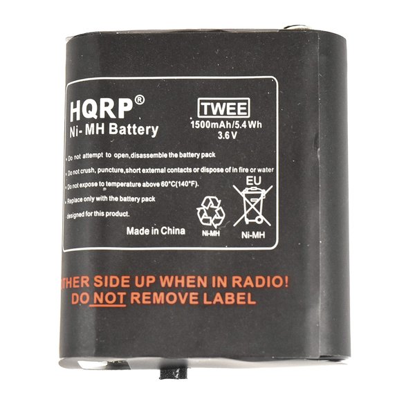 HQRP 1500mAh Battery Compatible with Motorola MJ270R T5410 T5420 T5512 T5522 T5620 T9550XLRCAMO T9580RSAME MC220 MC220R MC225 MC225R MR561cr Two-Way Radio