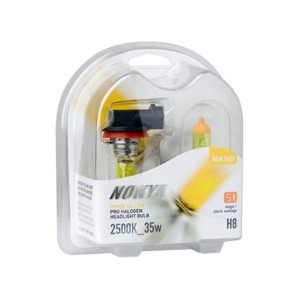 NOKYA NOK7623 Pro Halogen Hyper Yellow H8 35 Watt 2500K Light Bulb