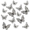 3D Butterfly Wall Stickers, 24pcs Black Butterflies, Butterfly Wall Decor, Butterfly Decor, Butterfly Party Decorations, Butterfly Decorations for Birthday (Style One)