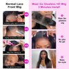 Wear And Go Glueless Wigs 5x5 Hd Lace Closure Wigs Human Hair Pre Cut For Beginners Straight Wigs Human Hair Glueless Ready To Wear Pre Plucked For Black Women 180% Density (22 Inches)