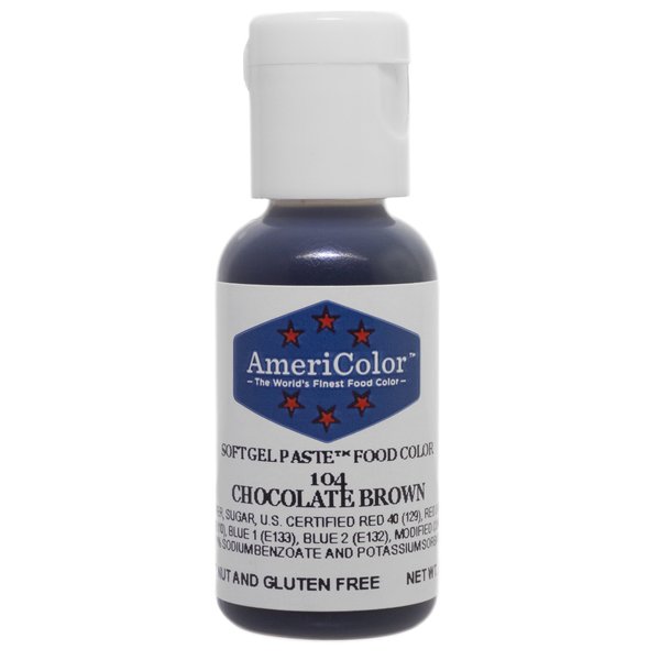 Americolor Soft Gel Paste Food Coloring, Chocolate Brown Net WT. .75oz