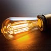 LUXON Edison Bulb Antique Vintage Style Light Bulbs Dimmable Amber Warm 60W E26 Base for Wall Sconce Pack of 2
