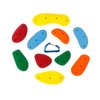 Atomik Climbing Holds Set of 10 Screw-On Smear Slopers in Assorted Bright Tones