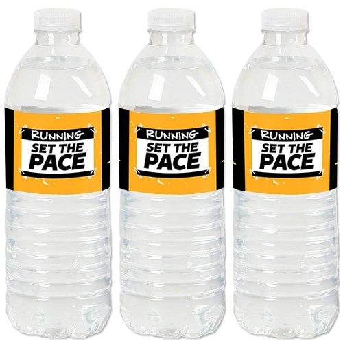 Big Dot of Happiness Set the Pace - Running - Track, Cross Country or Marathon Party Water Bottle Sticker Labels - Set of 20
