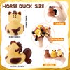 Hungdao 24 Pcs Horse Rubber Duck 2.36 Inch Bucking Horse Ducks Small Ducks Pool Float Bath Decor Gift for Horse Racing Festival Boys Girls Classroom Prizes Baby Shower Party Favors