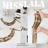 Misslala 24 Inch Blonde Itip Hair Extensions Cold Fusion Hair Extensions Color #9A Brown Highlighted with #60 Platinum Blonde Bead in Hair Human Natural Hair Extensions 50s/40g