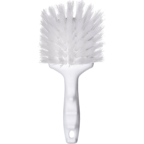 SPARTA 4054200 Nylon Dish Scrub Brush, Utility Brush, Cleaning Brush With Hanging Hole For Kitchen, Restaurant, Home , 8 Inches, White