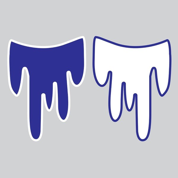 Anderson's Blue and White Eye Bleed Tattoos, 25 per Package, School Spirit, Face Stickers, Temporary Tattoos