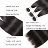 Ornate Hair Human Hair Extensions Virgin Straight Hair Brazilian Virgin 1 Bundles Hair Weave Bundles 100% Human Hair 8 Inches 9A Grade Natural Black Color (1Bundles Straight Natual Color, 8 inch)