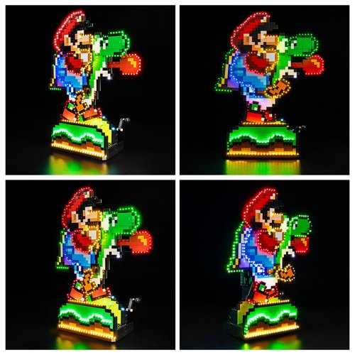 Kyglaring LED Lighting Kit for Lego Super Mario World: Mario & Yoshi Nintendo Model Set, Compatible with Lego 71438 （Lego Sets Not Included）